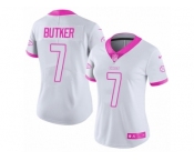 Women Nike Kansas City Chiefs #7 Harrison Butker Limited White Pink Rush Fashion NFL Jersey