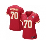 Women Nike Kansas City Chiefs #70 Bryan Witzmann Game Red Team Color NFL Jersey