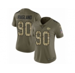 Women Nike Kansas City Chiefs #90 Reggie Ragland Limited Olive Camo 2017 Salute to Service NFL Jersey