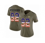 Women Nike Kansas City Chiefs #92 Tanoh Kpassagnon Limited Olive USA Flag 2017 Salute to Service NFL Jersey