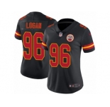 Women Nike Kansas City Chiefs #96 Bennie Logan Limited Black Rush Vapor Untouchable NFL Jersey