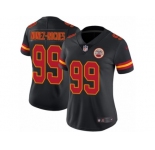 Women Nike Kansas City Chiefs #99 Rakeem Nunez-Roches Limited Black Rush Vapor Untouchable NFL Jersey