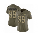 Women Nike Kansas City Chiefs #99 Rakeem Nunez-Roches Limited Olive Camo 2017 Salute to Service NFL Jersey