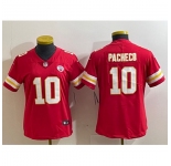 Women's Kansas City Chiefs #10 Isiah Pacheco Red Vapor Football Stitched Jersey