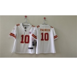 Women's Kansas City Chiefs #10 Isiah Pacheco White Vapor Untouchable Limited Stitched Jersey