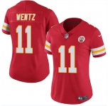 Women's Kansas City Chiefs #11 Carson Wentz Red Vapor Untouchable Limited Football Stitched Jersey