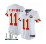 Women's Kansas City Chiefs #11 Demarcus Robinson White Vapor Untouchable Limited Player Super Bowl LIV Bound Football Jersey