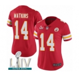 Women's Kansas City Chiefs #14 Sammy Watkins Red Team Color Vapor Untouchable Limited Player Super Bowl LIV Bound Football Jersey