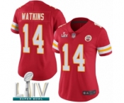 Women's Kansas City Chiefs #14 Sammy Watkins Red Team Color Vapor Untouchable Limited Player Super Bowl LIV Bound Football Jersey