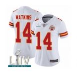 Women's Kansas City Chiefs #14 Sammy Watkins White Vapor Untouchable Limited Player Super Bowl LIV Bound Football Jersey