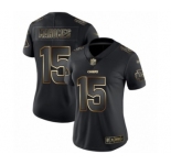 Women's Kansas City Chiefs #15 Patrick Mahomes II Black Gold Vapor Untouchable Limited Player Football Jersey
