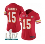 Women's Kansas City Chiefs #15 Patrick Mahomes Red Team Color Vapor Untouchable Limited Player Super Bowl LIV Bound Football Jersey