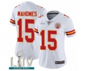 Women's Kansas City Chiefs #15 Patrick Mahomes White Vapor Untouchable Limited Player Super Bowl LIV Bound Football Jersey