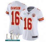Women's Kansas City Chiefs #16 Len Dawson White Vapor Untouchable Limited Player Super Bowl LIV Bound Football Jersey
