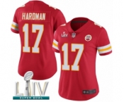 Women's Kansas City Chiefs #17 Mecole Hardman Red Team Color Vapor Untouchable Limited Player Super Bowl LIV Bound Football Jersey