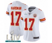 Women's Kansas City Chiefs #17 Mecole Hardman White Vapor Untouchable Limited Player Super Bowl LIV Bound Football Jersey