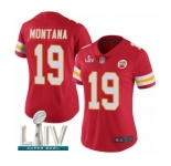 Women's Kansas City Chiefs #19 Joe Montana Red Team Color Vapor Untouchable Limited Player Super Bowl LIV Bound Football Jersey