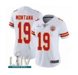 Women's Kansas City Chiefs #19 Joe Montana White Vapor Untouchable Limited Player Super Bowl LIV Bound Football Jersey