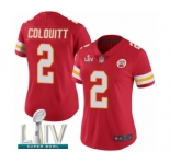 Women's Kansas City Chiefs #2 Dustin Colquitt Red Team Color Vapor Untouchable Limited Player Super Bowl LIV Bound Football Jersey