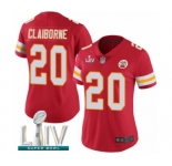 Women's Kansas City Chiefs #20 Morris Claiborne Red Team Color Vapor Untouchable Limited Player Super Bowl LIV Bound Football Jersey