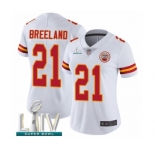 Women's Kansas City Chiefs #21 Bashaud Breeland White Vapor Untouchable Limited Player Super Bowl LIV Bound Football Jersey