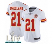 Women's Kansas City Chiefs #21 Bashaud Breeland White Vapor Untouchable Limited Player Super Bowl LIV Bound Football Jersey