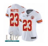 Women's Kansas City Chiefs #23 Armani Watts White Vapor Untouchable Limited Player Super Bowl LIV Bound Football Jersey