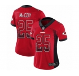 Women's Kansas City Chiefs #25 LeSean McCoy Limited Red Rush Drift Fashion Football Jersey