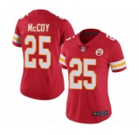Women's Kansas City Chiefs #25 LeSean McCoy Red Team Color Vapor Untouchable Limited Player Football Jersey