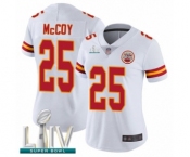 Women's Kansas City Chiefs #25 LeSean McCoy White Vapor Untouchable Limited Player Super Bowl LIV Bound Football Jersey