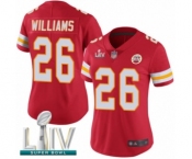 Women's Kansas City Chiefs #26 Damien Williams Red Team Color Vapor Untouchable Limited Player Super Bowl LIV Bound Football Jersey