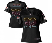 Women's Kansas City Chiefs #32 Marcus Allen Game Black Fashion Football Jersey