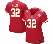Women's Kansas City Chiefs #32 Marcus Allen Game Red Team Color Football Jersey