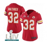 Women's Kansas City Chiefs #32 Tyrann Mathieu Red Team Color Vapor Untouchable Limited Player Super Bowl LIV Bound Football Jersey