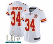 Women's Kansas City Chiefs #34 Darwin Thompson White Vapor Untouchable Limited Player Super Bowl LIV Bound Football Jersey