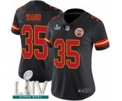 Women's Kansas City Chiefs #35 Charvarius Ward Limited Black Rush Vapor Untouchable Super Bowl LIV Bound Football Jersey