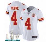 Women's Kansas City Chiefs #4 Chad Henne White Vapor Untouchable Limited Player Super Bowl LIV Bound Football Jersey