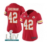 Women's Kansas City Chiefs #42 Anthony Sherman Red Team Color Vapor Untouchable Limited Player Super Bowl LIV Bound Football Jersey