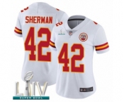 Women's Kansas City Chiefs #42 Anthony Sherman White Vapor Untouchable Limited Player Super Bowl LIV Bound Football Jersey