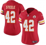 Women's Kansas City Chiefs #42 Carson Steele Red Vapor Untouchable Limited Stitched Jersey
