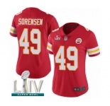 Women's Kansas City Chiefs #49 Daniel Sorensen Red Team Color Vapor Untouchable Limited Player Super Bowl LIV Bound Football Jersey