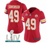 Women's Kansas City Chiefs #49 Daniel Sorensen Red Team Color Vapor Untouchable Limited Player Super Bowl LIV Bound Football Jersey