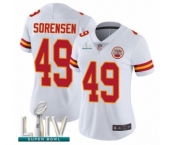Women's Kansas City Chiefs #49 Daniel Sorensen White Vapor Untouchable Limited Player Super Bowl LIV Bound Football Jersey