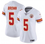 Women's Kansas City Chiefs #5 Hollywood Brown White Vapor Untouchable Limited Football Stitched Jersey