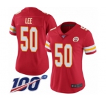 Women's Kansas City Chiefs #50 Darron Lee Red Team Color Vapor Untouchable Limited Player 100th Season Football Jersey