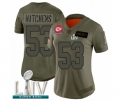 Women's Kansas City Chiefs #53 Anthony Hitchens Limited Olive 2019 Salute to Service Super Bowl LIV Bound Football Jersey