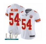 Women's Kansas City Chiefs #54 Damien Wilson White Vapor Untouchable Limited Player Super Bowl LIV Bound Football Jersey