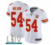 Women's Kansas City Chiefs #54 Damien Wilson White Vapor Untouchable Limited Player Super Bowl LIV Bound Football Jersey