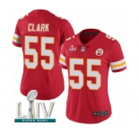 Women's Kansas City Chiefs #55 Frank Clark Red Team Color Vapor Untouchable Limited Player Super Bowl LIV Bound Football Jersey
