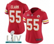 Women's Kansas City Chiefs #55 Frank Clark Red Team Color Vapor Untouchable Limited Player Super Bowl LIV Bound Football Jersey
